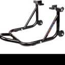 GRAND PITSTOP Motorcycle Stand, Paddock Lift Stand for Rear Wheel with Fork & Swingarm Spool,Weight Capacity 529 lbs/240 Kg's, Dismantable Stand, for Honda Kawasaki Suzuki Motorcycles, Black