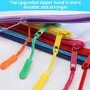 24pcs Mesh Zipper Pouch File Bags Puzzle Storage Bags, A4 13x9 Inches Large Reusable Zipper Pouches for Organizing Classroom Board Game Organization (Colorful)