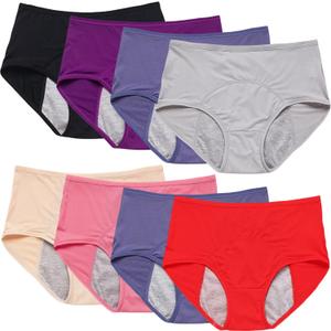 Leakproof Panties for Women Over 60, Leakproof Ladies Underwear, Leakproof Underwear for Women (8 Color,X-Large)
