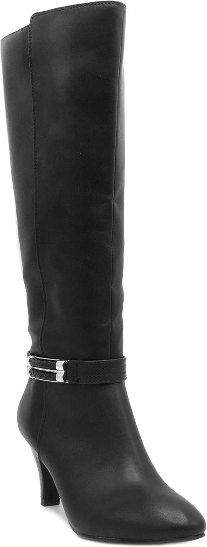 London Fog Womens Event Heeled Dress Boot (10, Black)