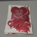 Pre-Strung Happy Valentine's Day Banner, Glitter Valentines Day Sign Decorations with XOXO Love You Heart Garland for Indoor Home Wall Wedding Engagement Anniversary Party Photo Backdrop Decor Favor