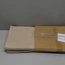 Fitable Faux Linen Tablecloths Rectangle 60 x 120 Inch - 2 Pack Neutral Table Clothes for 8 Foot Tables, Nature Faux Burlap Kitchen Table Covers for Dining, Party, Farmhouse, Banquet, Buffet