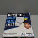 Doctor's Select 3 Pairs Copper Toeless Compression Socks Women & Men - 20-30 mmHg Open Toe Compression Socks Knee High Women (Large)