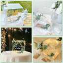 OurWarm Clear Acrylic Card Box with Lock & Slot, Thick DIY Wedding Card Box for Wedding Reception, Large Money Gift Box Eucalyptus Graduation Card Box for Party Graduation Birthday Baby Shower