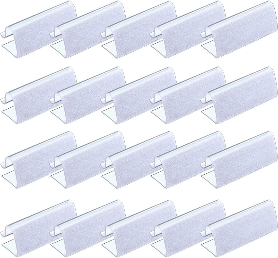 Boao 50 Pieces Table Skirting Clips EC Model Tablecloth Clips for Table 3/4 Inch - 1 Inch with Hook Loop for Indoor Outdoor Events