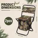 Sintuff 2-Pack Camo Folding Hunting Chairs, 23.62 x 13.78 inches