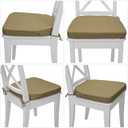 SQUARE MOON Chair Cushions for Dining Chairs, High Resilience Foam Dining Room Chair Pads, Kitchen Seat Cushions with Ties, Machine Washable, 17" x 16" x 2", 4/Pack, Olive Green