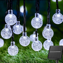 Brightown Solar String Lights Outdoor 60 Led 35.6 Feet 8 Lighting Modes Globe Waterproof Solar Powered Patio Lights for Garden Yard Porch Wedding Party Decor (Pure White)