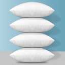 OTOSTAR Throw Pillows Inserts 12x20 Inches, Set of 4 Square Form Cushion Stuffer for Couch, Sofa, Bed - Indoor Decorative Pillows Inserts - White