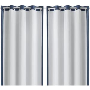 OWENIE Greyish White 100% Blackout Curtain Liner 2 Panels Set for Bedroom Living Room, Thermal Insulated Curtains Liner for 84 Inch long Curtains, Each 50"Wx80"L, 2 Liners Per Set with 17 Pieces Rings