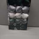 3.15 Inch Satin Christmas Tree Ornaments15 Pcs Velvet Christmas Balls Bulk Set Plastic Shatterproof Xmas Hanging Ornaments Decorations for Tree Garland(Green Silver White)