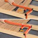 Deck Board Straightening & Removal Tool, Heavy-Duty 10Ga One-Piece Steel Deck Tool to Straighten Bending Boards & Tighten Gaps, Orange