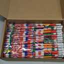 Outus International World Flags Pencils with Erasers - American, France, China, India - Around the World Pencils - Back to School Supplies for Schools - First Day, 4th of July (120 Pcs)