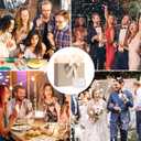 PASEOTA 12.6" Gift Bags Bulk, 10 Pcs Gift Bags with 20 Tissue Paper 10 Greeting Cards, Luxury Bag with Handles for Wedding Birthday Mother's Day (Champagne)
