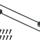 2PCS 12 Inch Stainless Steel Barn Door Hook and Eye Latch Black, Long Privacy Cabin Door Swivel Window Hook, Heavy Duty Gate Latch Holder Easy Lock- for Sliding Door, Garage, Shed, Window