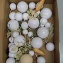 Boho Cake Topper Golden Ginkgo Leaves Cake Decorations for Wedding Birthday (Khaki)