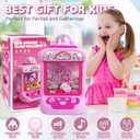 Marlrin Claw Machine for Kids, Mini Vending Machine Girls Unicorn Toys, Candy Grabber Prize Dispenser with Sound & 20 Mini Plush Toys, Electronic Arcade Game Indoor Toy for Home Party Birthday Gifts