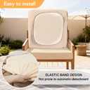 12 Pcs Patio Outdoor Cushion CoversWaterproof Stretch Cushion Covers ReplacementCushion SlipcoversWashable Individual Couch Slipcovers Set Furniture Protector for Pets(20-27 Inch,Peach)