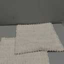 MIULEE Pack of 2 Corduroy Decorative Throw Pillow Covers 12x12 Inch Soft Boho Striped Pillow Covers Modern Farmhouse Home Decor for Sofa Living Room Couch Bed Cream White