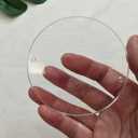 20PCS of Blank Clear Acrylic Round Circle with Two Holes,Plexiglass Laser Cut Round Disc, DIY Accessory 1/8" Thickness (Clear, 1")