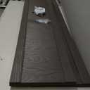 Ekena Millwork Lifetime Vinyl LL1S12X05200MS Standard Cathedral Top Center Mullion, Open Louver Vinyl Shutters, w/Installation Shutter-Lok's & Matching Screws (Per Pair), 12"W x 52"H, Musket Brown