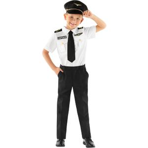 Morph Pilot Kids Airplane Costume - Boys Pilot Uniform for Halloween (3-4 Years)
