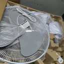 BLACK+DECKER 16" Wall Mount Fan With Remote Control, Oscillating With 3 Speed Settings and Shut Off Timer, Adjustable Tilt Angle, White
