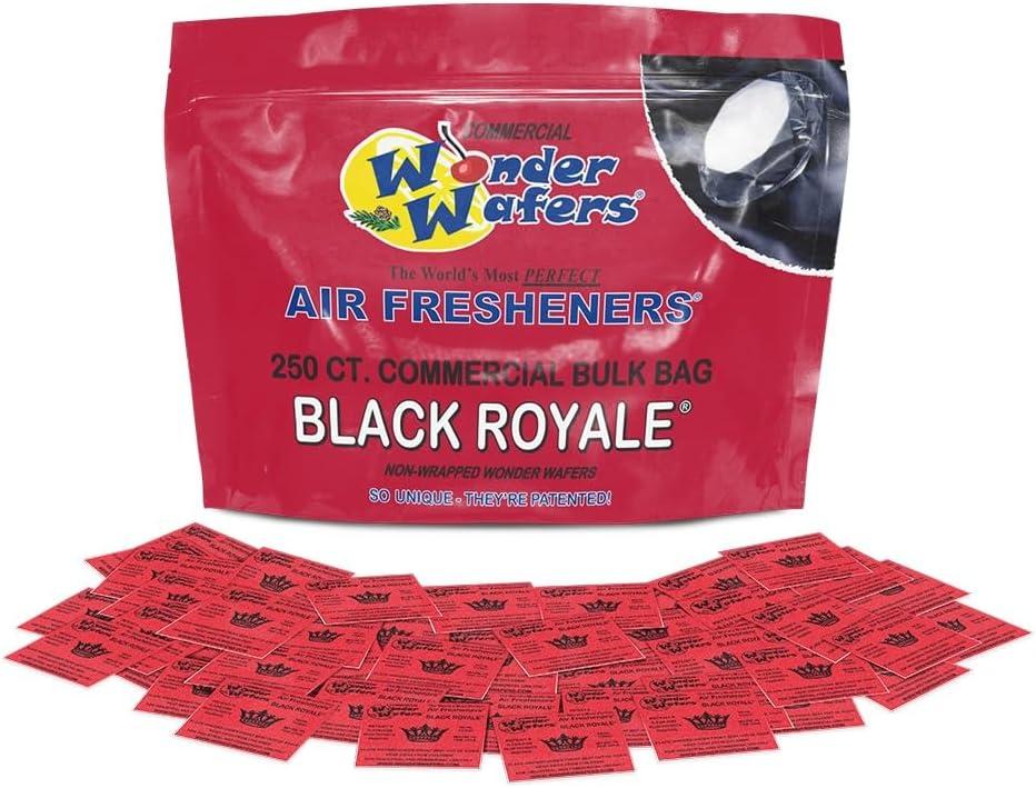 Wonder Wafers 250 Count Unwrapped Automobile Professional Use Air Fresheners Car and Truck Detail (Black Royale)