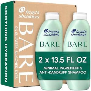Head & Shoulders BARE Dandruff Shampoo Twin Pack, Soothing Hydration, Sulfate-Free, Silicone-Free, Dye-Free, Eco-Friendly Bottles, Safe for All Hair Types, 13.5 Fl Oz Each (Set of 2) Head & Shoulders BARE Dandruff Shampoo Twin Pack, Soothing Hydration, Sulfate-Free, Silicone-Free, Dye-Free, Eco-Friendly Bottles, Safe for All Hair Types, 13.5 Fl Oz Each (Set of 2)