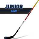 Franklin Sports Street Hockey Sticks - Ambush Junior Street Hockey Stick - Wood and Fiberglass Shaft - ABS Blade - One Piece Stick - 46", 52", 58"