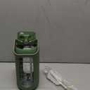 64oz Glass Water Bolttles with Straw Half Gallon Large Motivational Water Bottle with Time Marker Sports Water Bottles with Silicone Sleeve and Handle Lid Water Jug for Gym Workout (Olive)