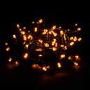 Orange Halloween String Lights - 100 LED Orange String Lights Plug in for Tree, Crafts, Party, Indoor/Outdoor Halloween Decorations, 8 Feet Blackish Green Wire, 8 Modes & Memory Function, Connectable