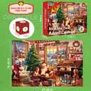 Christmas Advent Calendar 2025 Jigsaw Puzzles - 27.6 in x 19.7 in Christmas Fireplace 1008 Pieces Holiday Puzzles for Kids and Adults, 24 Boxes Puzzle Countdown Calendar to Christmas Family Toys Gift