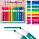 Mr. Pen- Dry Erase Markers, 10 Pack, Assorted Colors, Low Odor Ink, Chisel Tip, White Board Markers Dry Erase, Ideal for Classroom, Back to School Supplies, Teachers, Office, Whiteboard & Home (Vibrant 2)