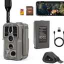 GardePro X66 Pro Cellular Trail Camera (Non-WiFi), 7800mAh Battery, 64GB SD Card Included, Live View, Instant Alerts, Shared Data Plan, Built-in GPS, Motion Detection