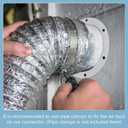 PATIKIL 2" Duct Connector Flange, Straight Pipe Exhaust Flange Stainless Steel Pipe Hose Duct Collar for Heating Cooling Ventilation HVAC System