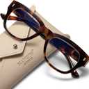 Madison Avenue Retro Blue Light Blocking Reading Glasses for Women Spring Hinge with Case, Elegant Computer Readers Glasses