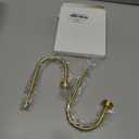 Quality Curtain Holdbacks, Solid Steel Curtain Holdback with Disk Finial,Electroplate Finishes, Set of 2 Window Curtain Tieback Hooks, Warm Gold