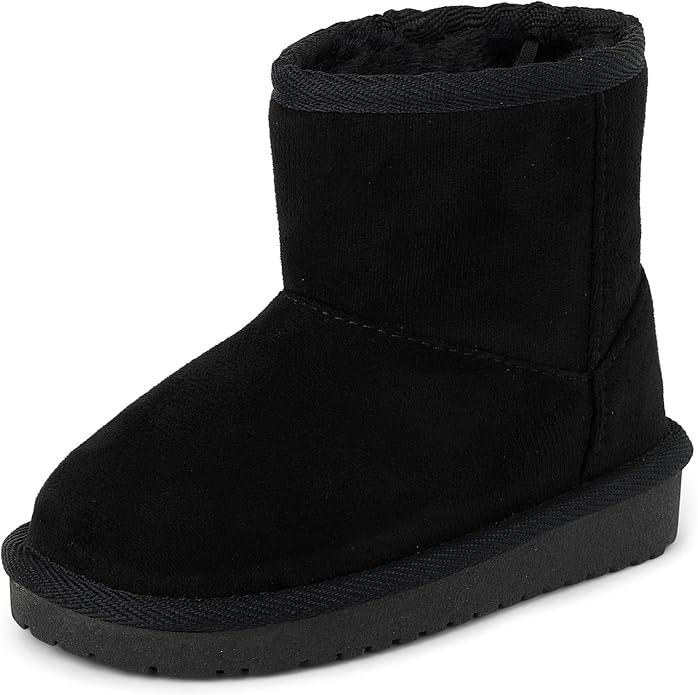 The Children's Place girls Baby Girls and Toddler Classic Ankle Boots, Faux Fur Lined 28