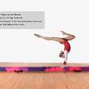 MARFULA 8 FT Folding Gymnastics Beam Foam Balance Floor Beam - Extra Firm - Suede Cover - Anti Slip Bottom with Carry Bag for Kids/Adults Home Use