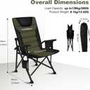 Supperella Movable Backrest Camping Chair for Adults with Cup Holder Folding Lawn Chairs for Outdoor Activities, Sports, Travel & Picnic, High Back