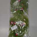 17 Inch Christmas Tree Picks, 6 PCS Lime Green Furry Curly Stems with Red Glitter Balls, Flexible Christmas Tree Topper Decorations for Holiday Arrangements, Wreaths & Table Christmas Decor