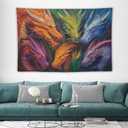 FeoYoed Tapestry Wall Hanging Aesthetic Decoration For Bedroom Living Room Wall Art Tapestries Colorful Dragons 40"x60"