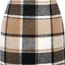 Plaid Skirts for Women, Pencil Mini Skirts for Women High Waist Bodycon Christmas Holiday Fall Winter Skirts 2026 Trendy (S)