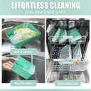 Snackle Box Container - 10 Compartments Including 2 XL, Dishwasher & Microwave Safe, Divided Serving Tray with Lid and Handle, BPA-Free, snack box (1 PCS, Green, 1 Box with 2 XL Compartments)