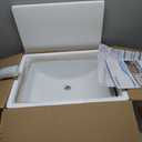 Enbol Bathroom Undermount Sink White Rectangular Ceramic Sink for Bathroom with Overflow - ECU1812 Exterior: 20 5/8" x 14 6/8" x 8 1/8"