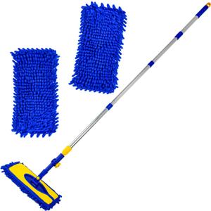 ITTAR 61" Telescopic Car Wash Brush with Chenille Microfiber Pads  Long Handle Auto Cleaning Tool for RV, SUV, Truck, Camper & Automotive Vehicles
