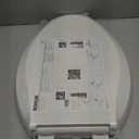 KOHLER 4636-RL-0 Cachet ReadyLatch Elongated Slow Close Toilet Seat, Soft Close Toilet Seat Quiet Lid, Contoured Grip-Tight Bumpers Installation Hardware, Apartment Essentials, White