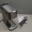 CHULUX Slim Espresso Machine with Milk Frother Steam Wand, 20 Bar Professional Italian Pump Espresso Coffee Machine for Home Cappuccino & Latte Maker, Silver