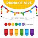 Rtteri 3 Pcs Crayon Felt Pom Pom Ball Garland Classroom Back to School Decor Handmade Felt Ball Hanging Garland for School Classroom Ambience Celebration Decor